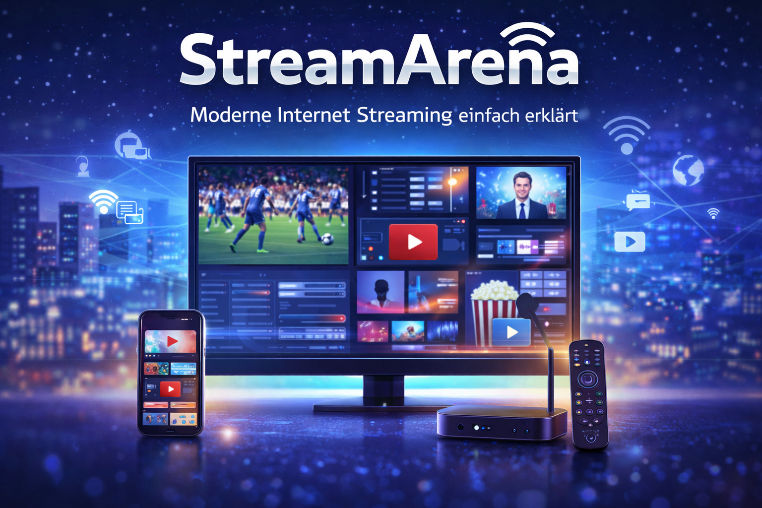 StreamArena – modernes Internet Streaming mit Smart TV, Smartphone und Streaming Box