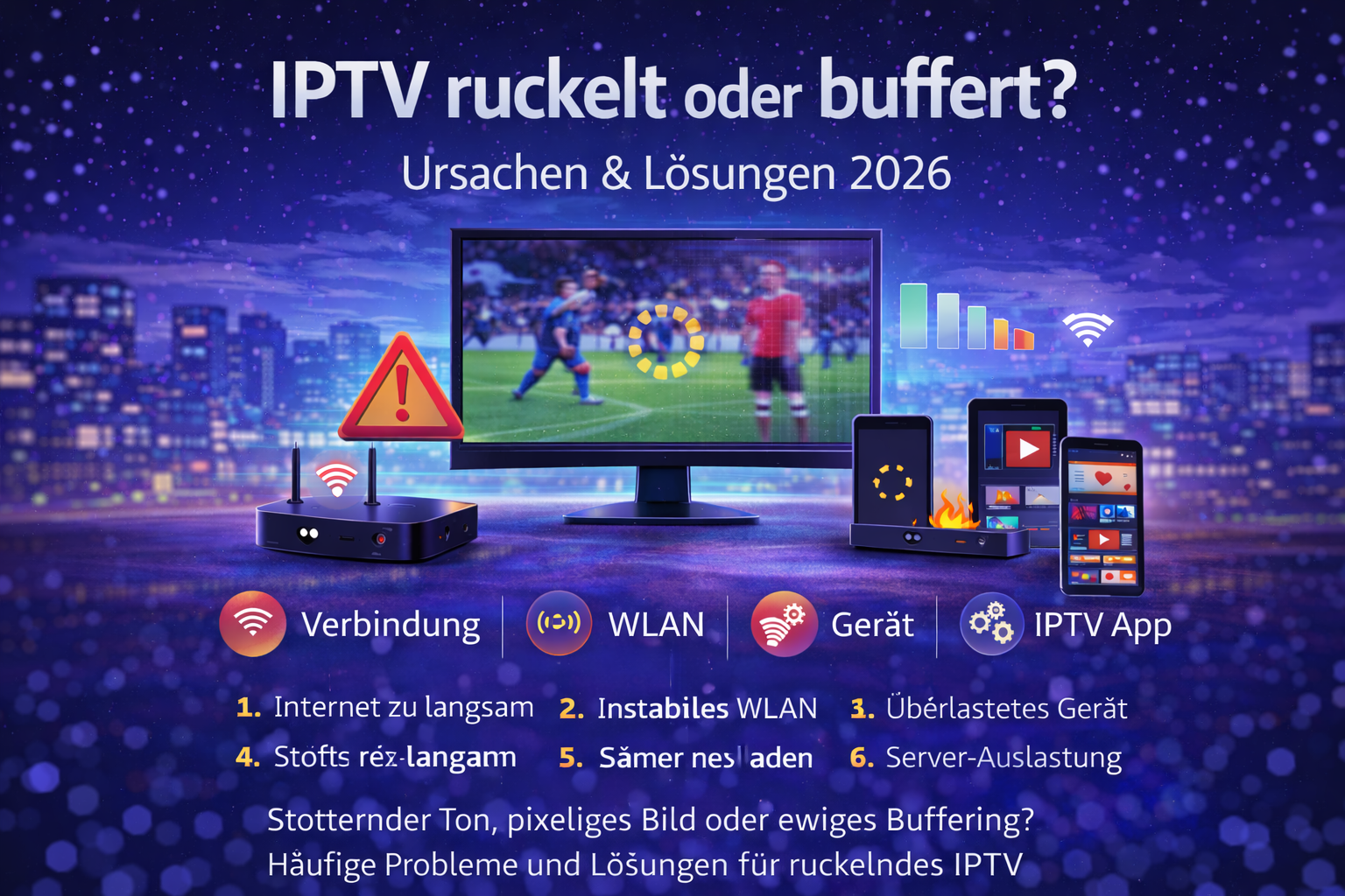 IPTV ruckelt oder buffert – Probleme mit Internet, WLAN, Gerät und IPTV App 2026